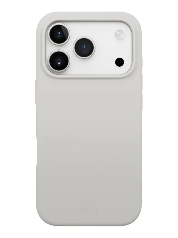 Фото Чехол Uniq Lino MagSafe для iPhone 17 Pro Max, серый Фото Чехол Uniq Lino MagSafe для iPhone 17 Pro Max, серый