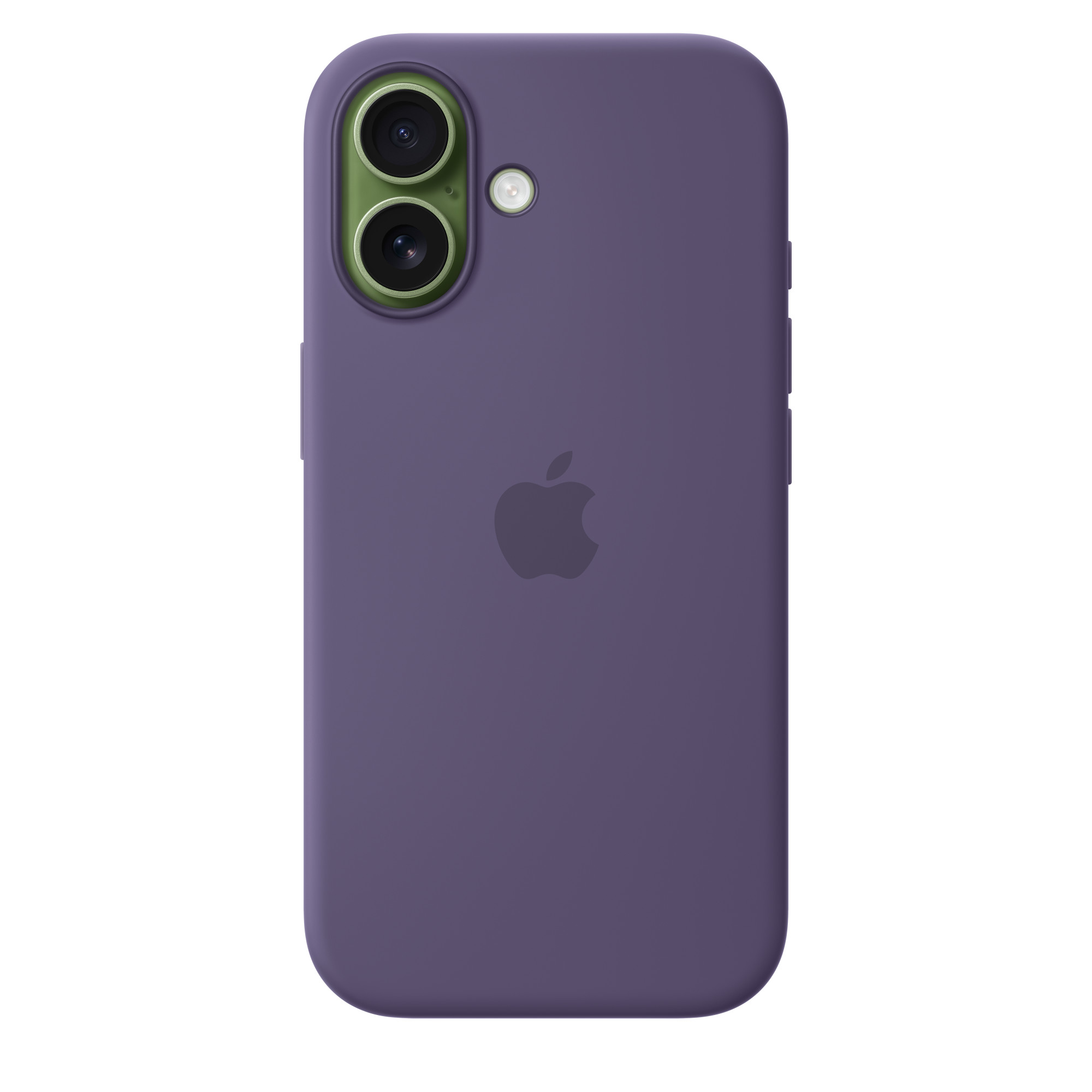 На фото изображено Чехол защитный Apple Silicone Case with MagSafe для iPhone 17, фиолетовый