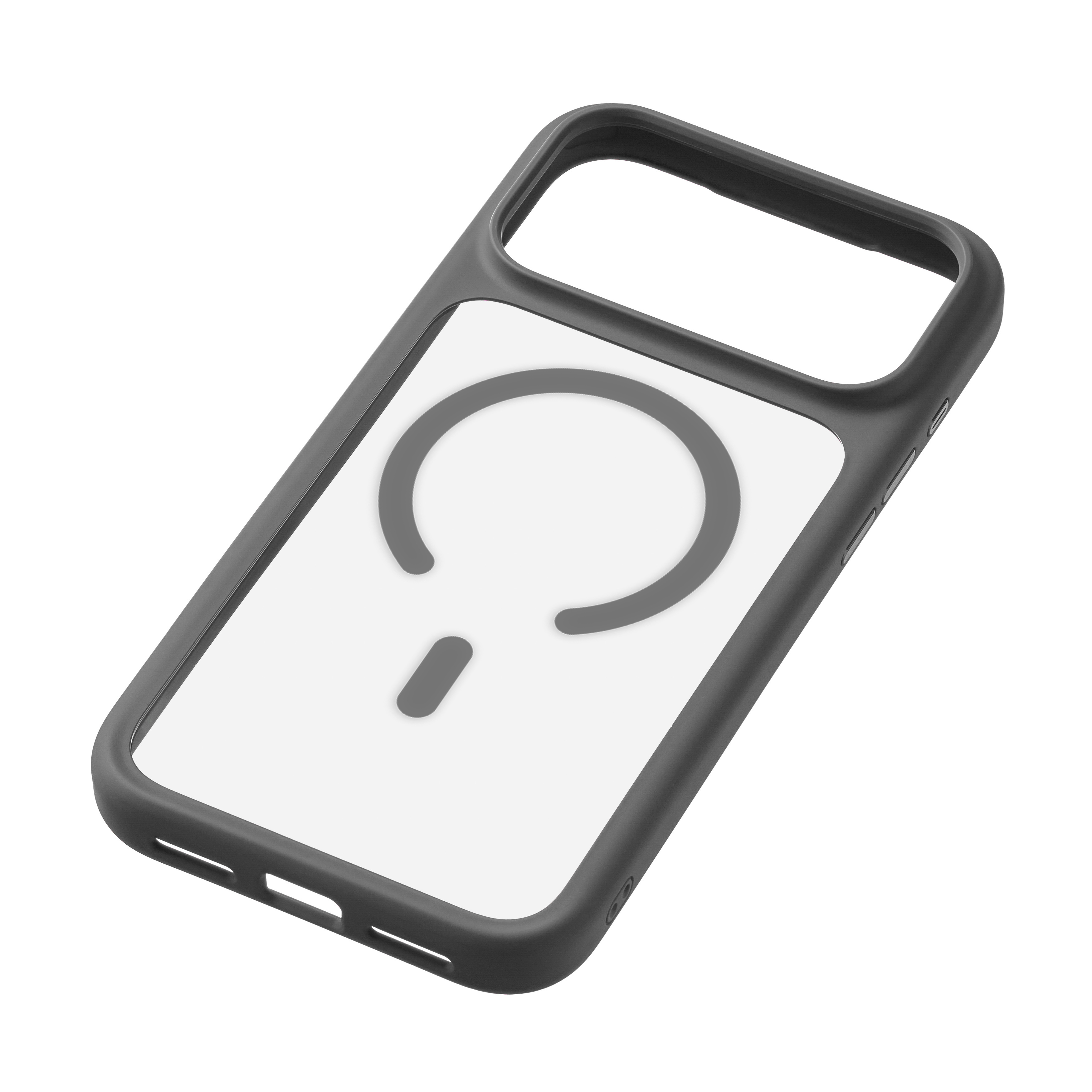 На фото изображено Чехол защитный uBear Shade Case для iPhone 17 Pro Max, MagSafe, серый 