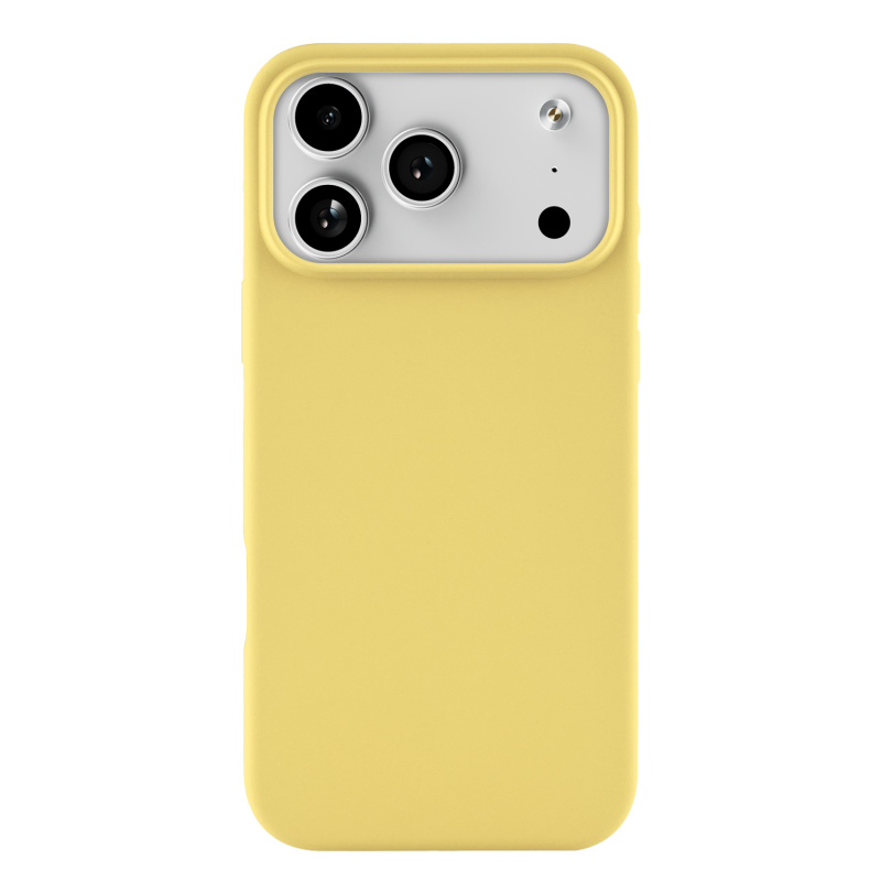 На фото изображено Чехол защитный uBear Touch Mag Case для iPhone 17 Pro Max, MagSafe, светло-жёлтый