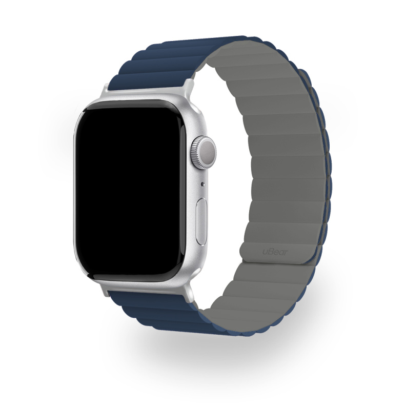 Ремешок uBear Mode для Apple Watch M/L (42, 44, 45, 49 мм), синий/серый Ремешок uBear Mode для Apple Watch M/L (42, 44, 45, 49 мм), синий/серый