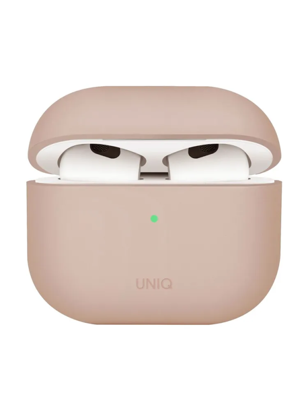 Защитный чехол Uniq Lino Silicone Case для Airpods 4, розовый