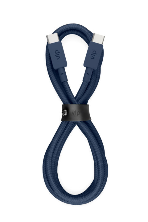 Кабель VLP Nylon Cable USB-C/USB-C, 1.2м, темно-синий Кабель VLP Nylon Cable USB-C/USB-C, 1.2м, темно-синий