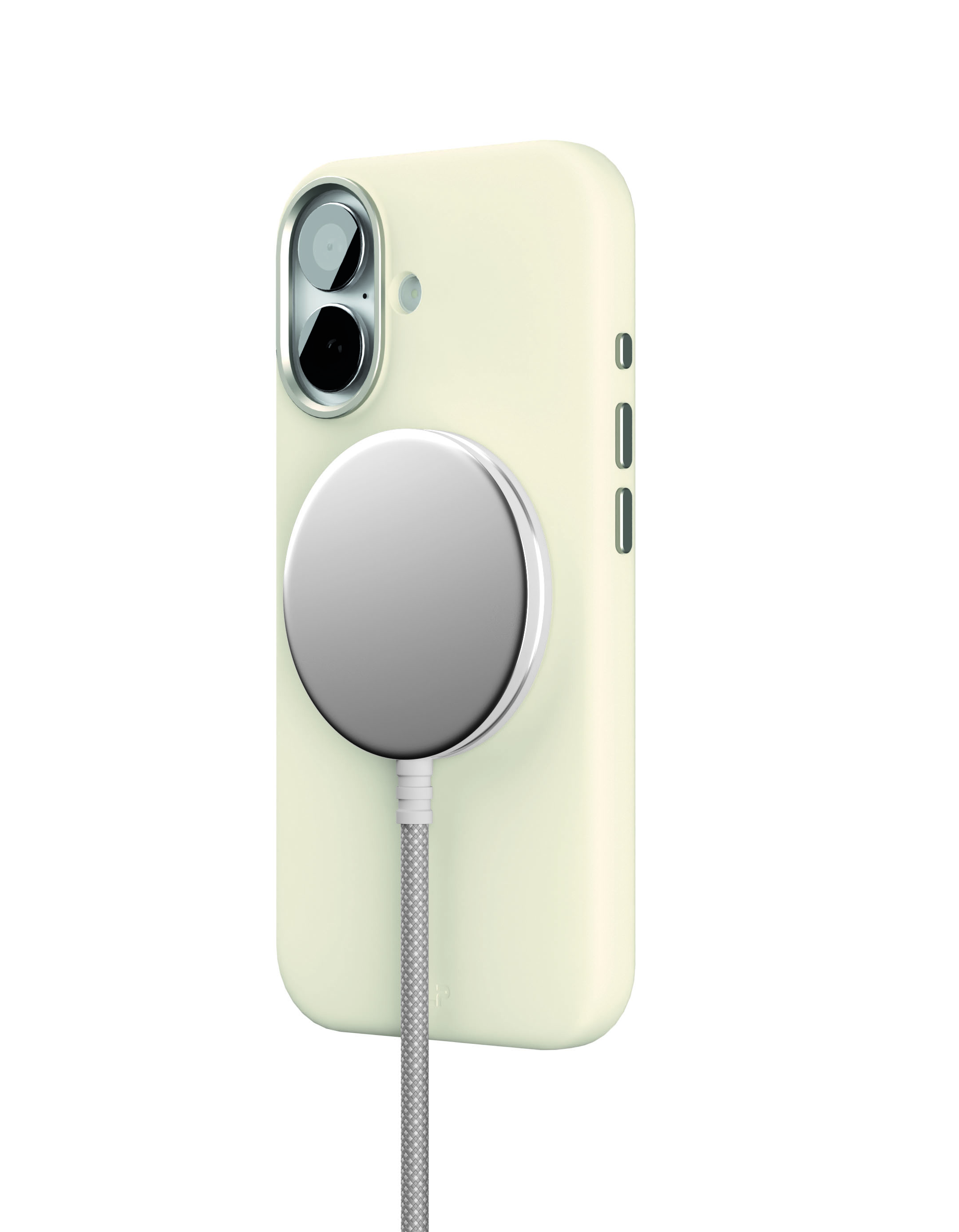 На фото изображено Чехол защитный VLP Aster Pro Case с MagSafe для iPhone 17, белый