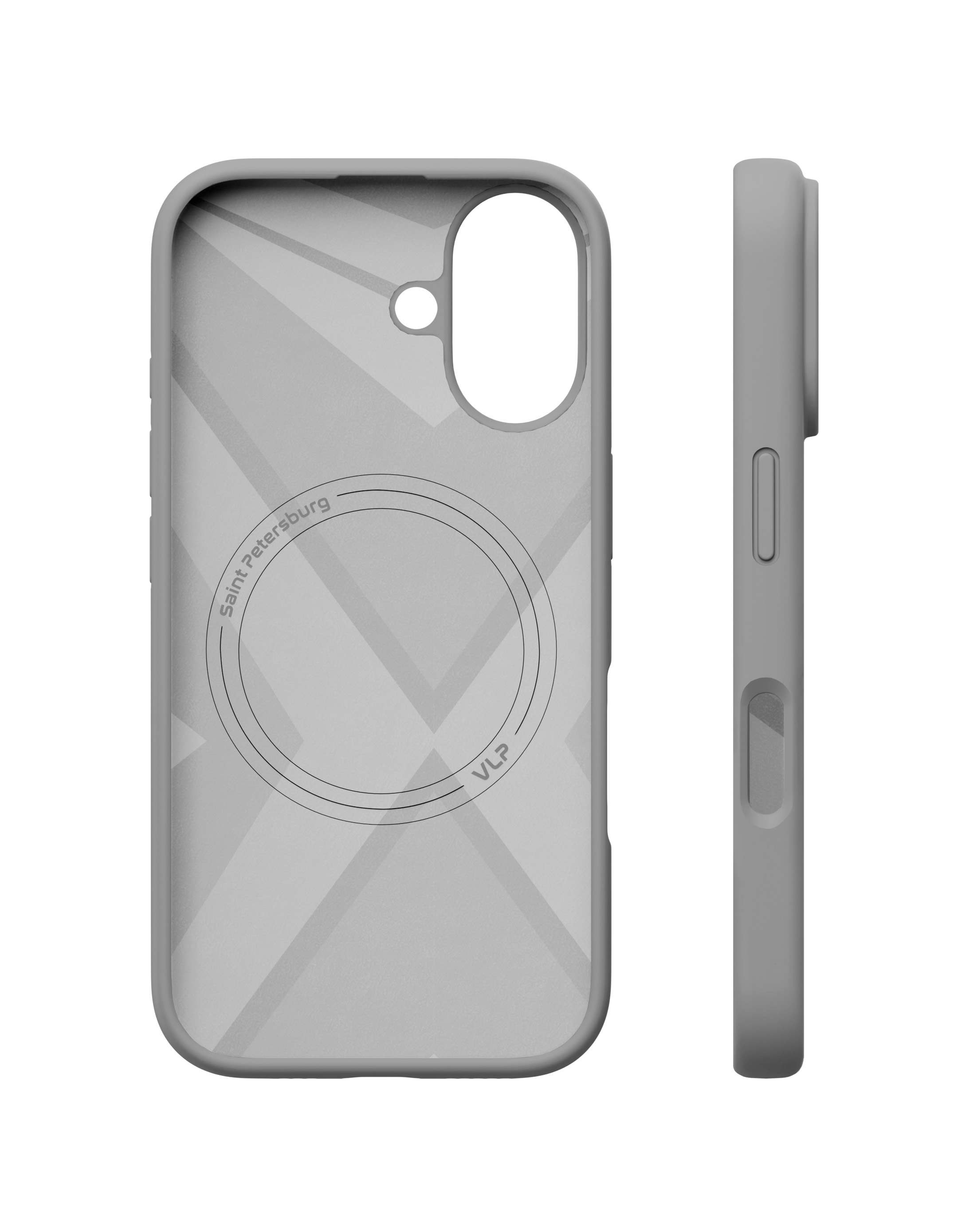 Чехол защитный VLP Aster Case с MagSafe для iPhone 16, серый