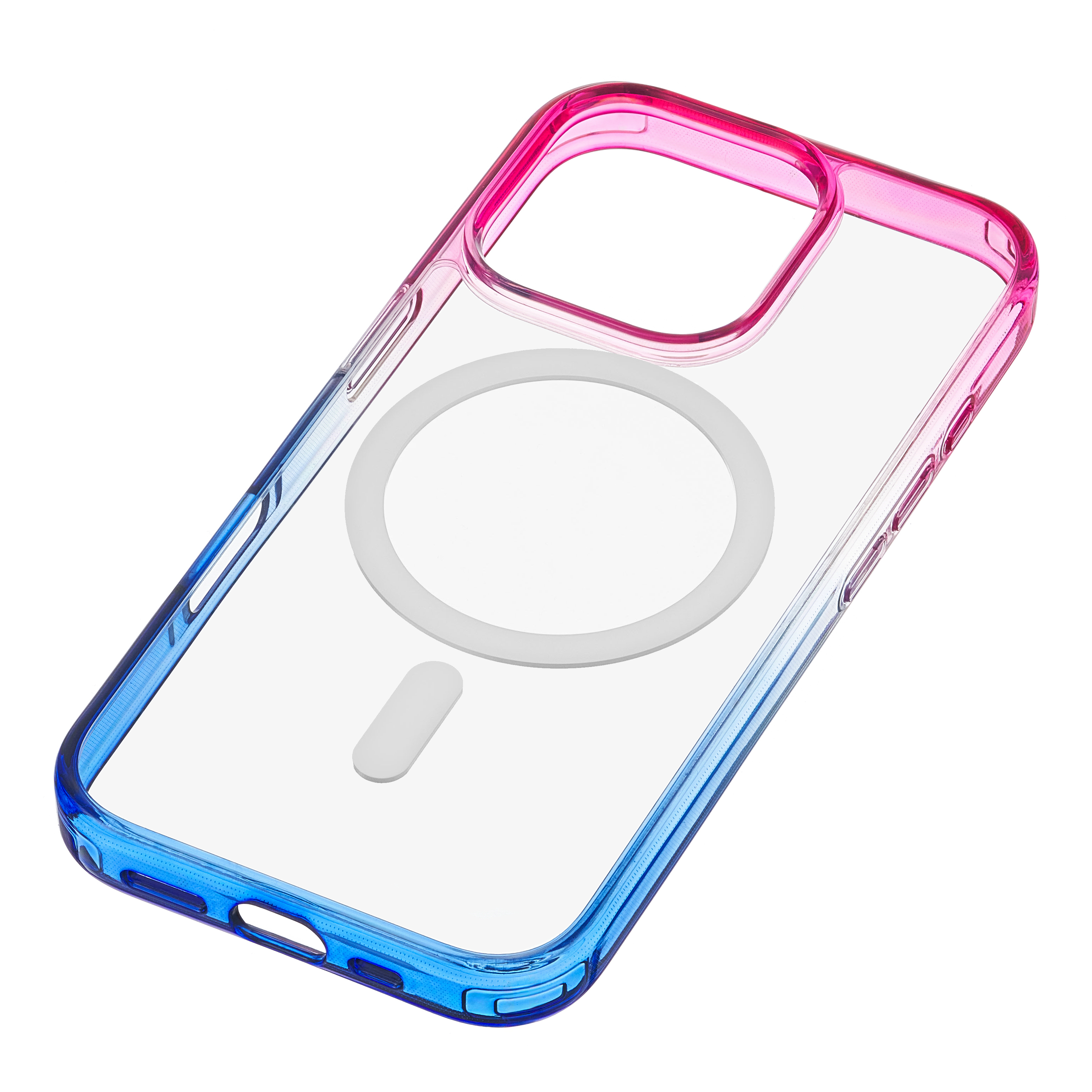 Чехол защитный uBear Fusion Mag Case для iPhone 16 Pro Max, cине-розовый