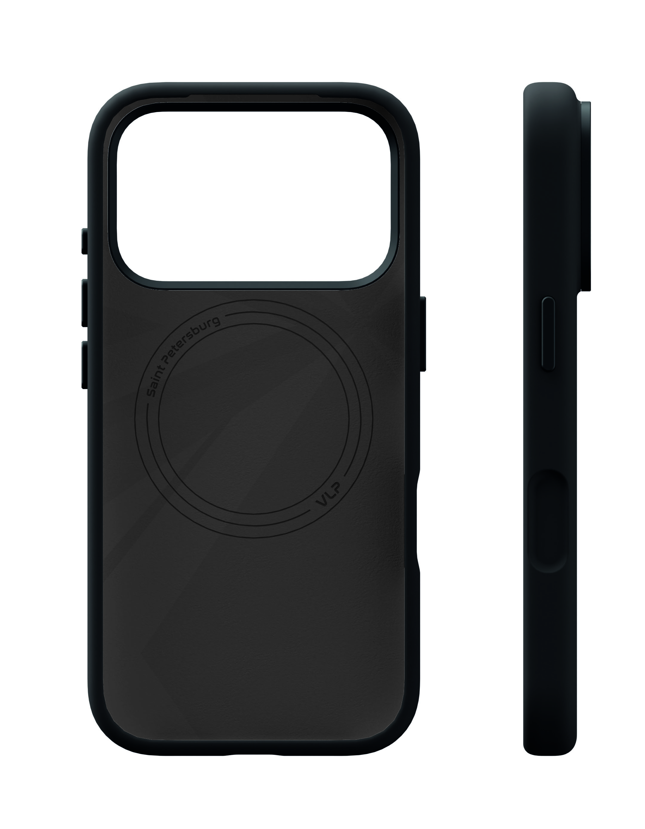 На фото изображено Чехол защитный VLP Aster Pro Case с MagSafe для iPhone 17 Pro, черный