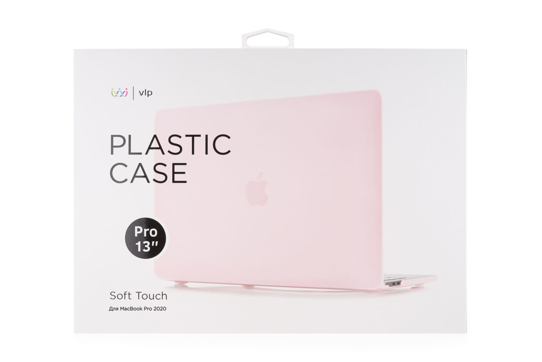 Чехол защитный VLP Plastic Case для MacBook Pro 13" 2020, светло-розовый