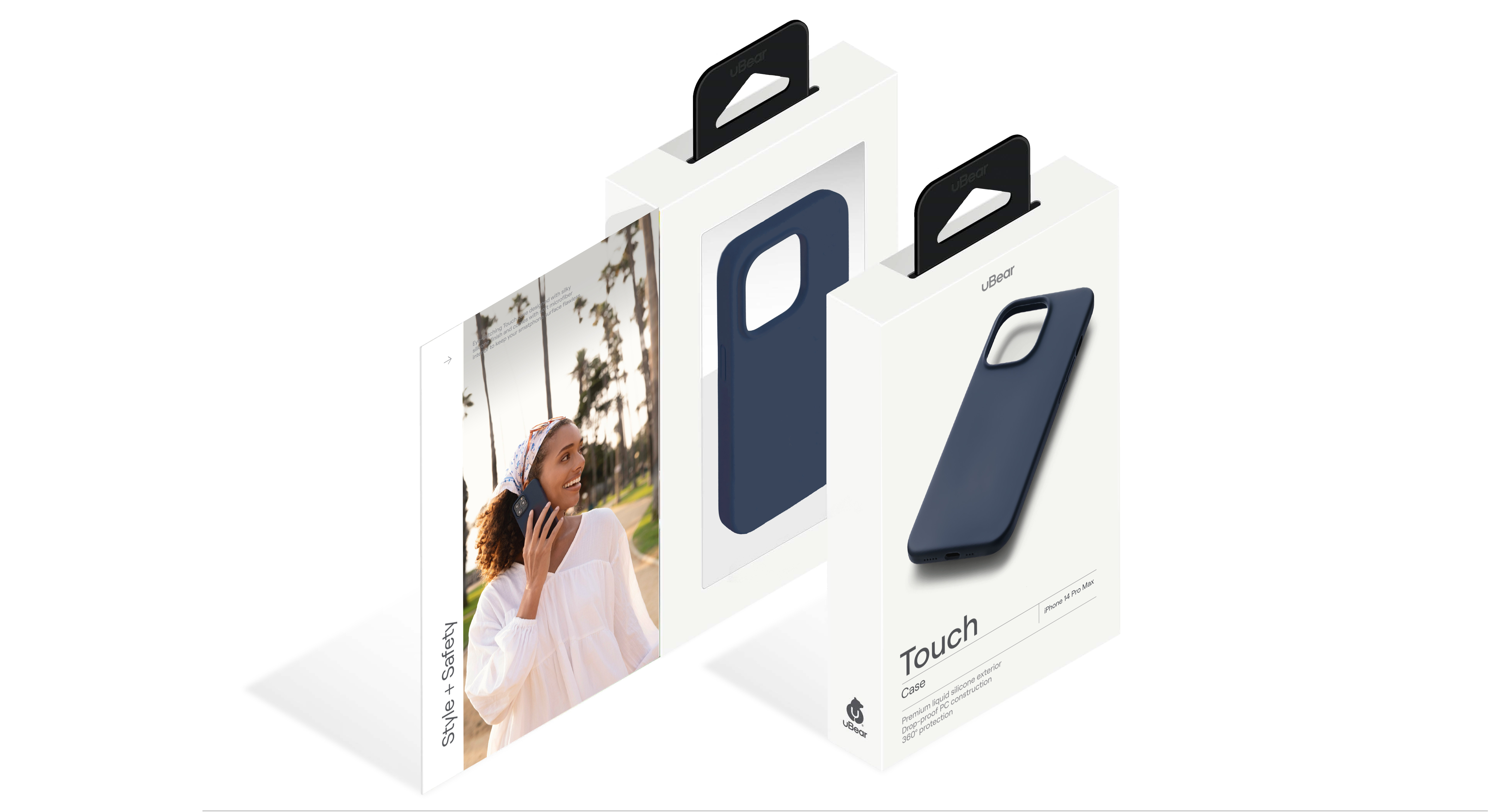 Чехол защитный uBear Touch Case для  iPhone 14 Pro Max, тёмно-синий