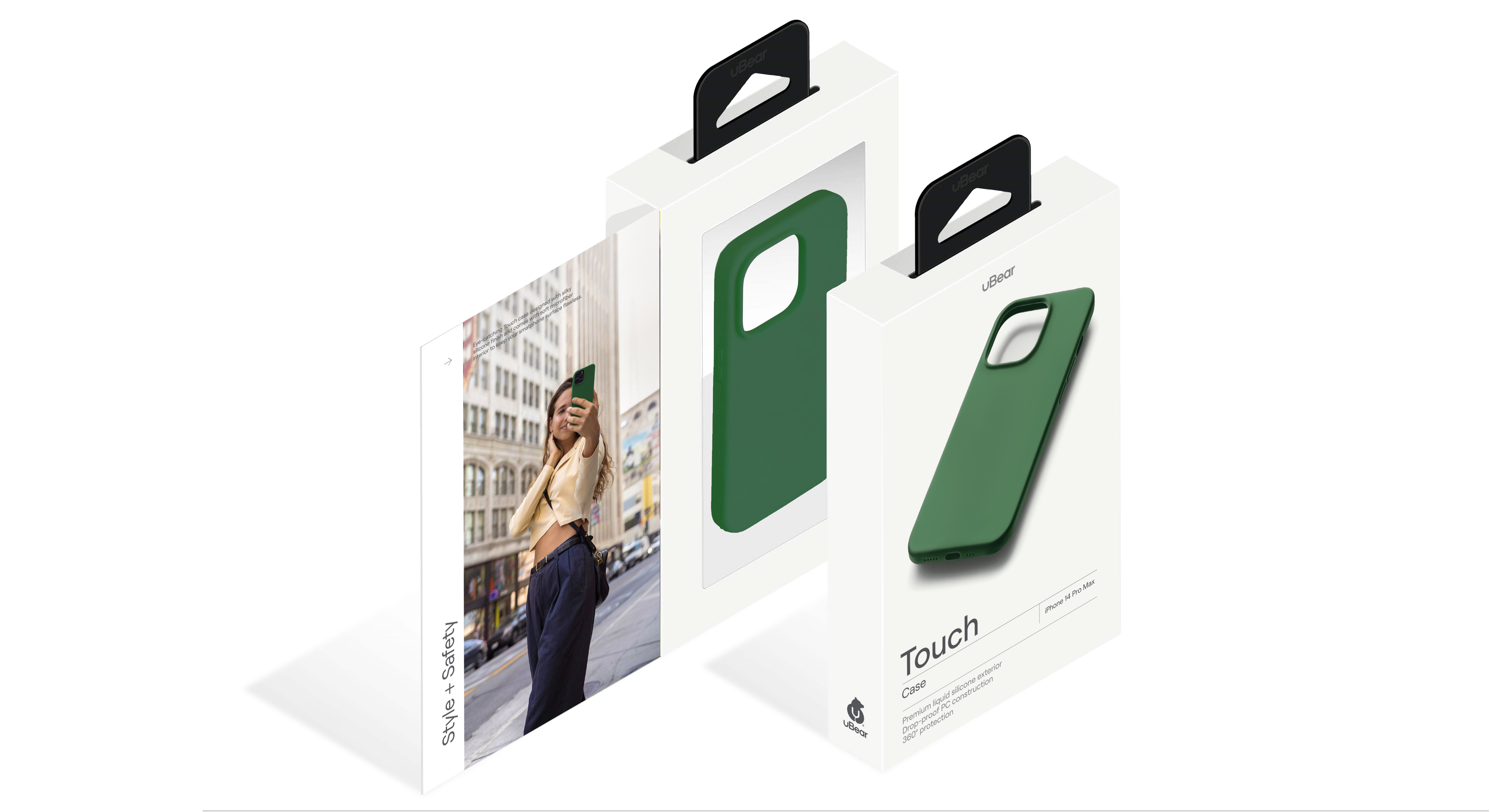 Чехол защитный uBear Touch Case для  iPhone 14 Pro Max, зелёный