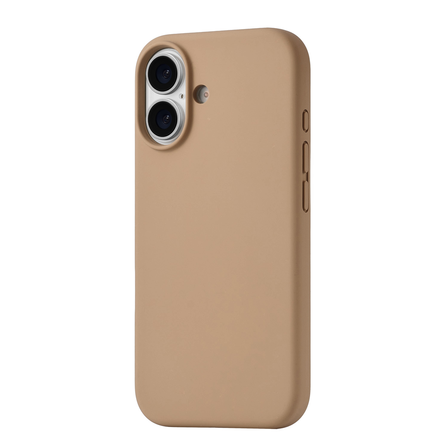 На фото изображено Чехол защитный uBear Touch Mag Case для iPhone 17 MagSafe, латте