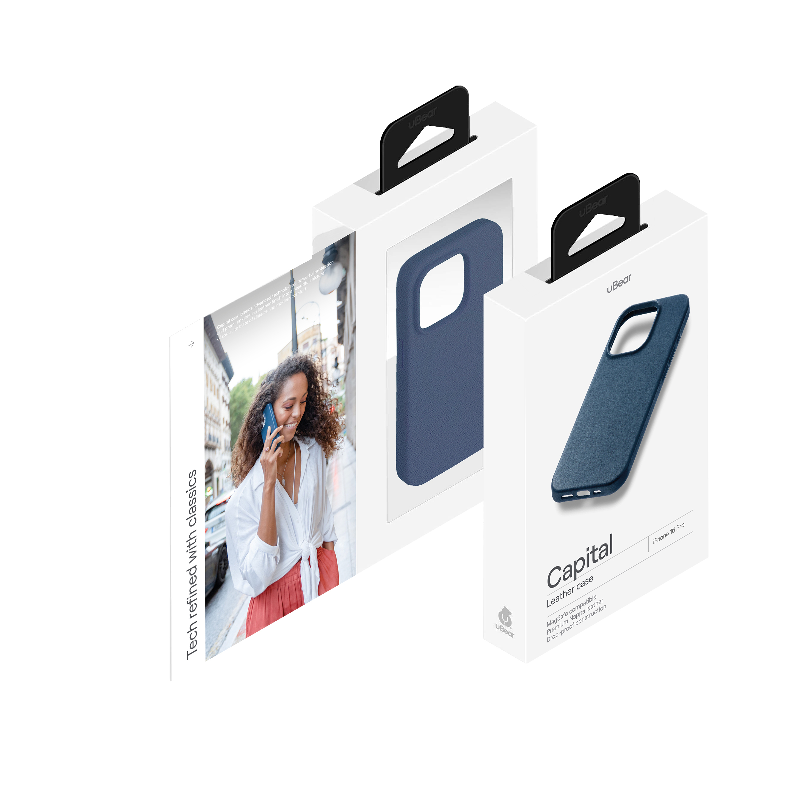 Чехол защитный uBear Capital Case для iPhone 16 Pro, синий