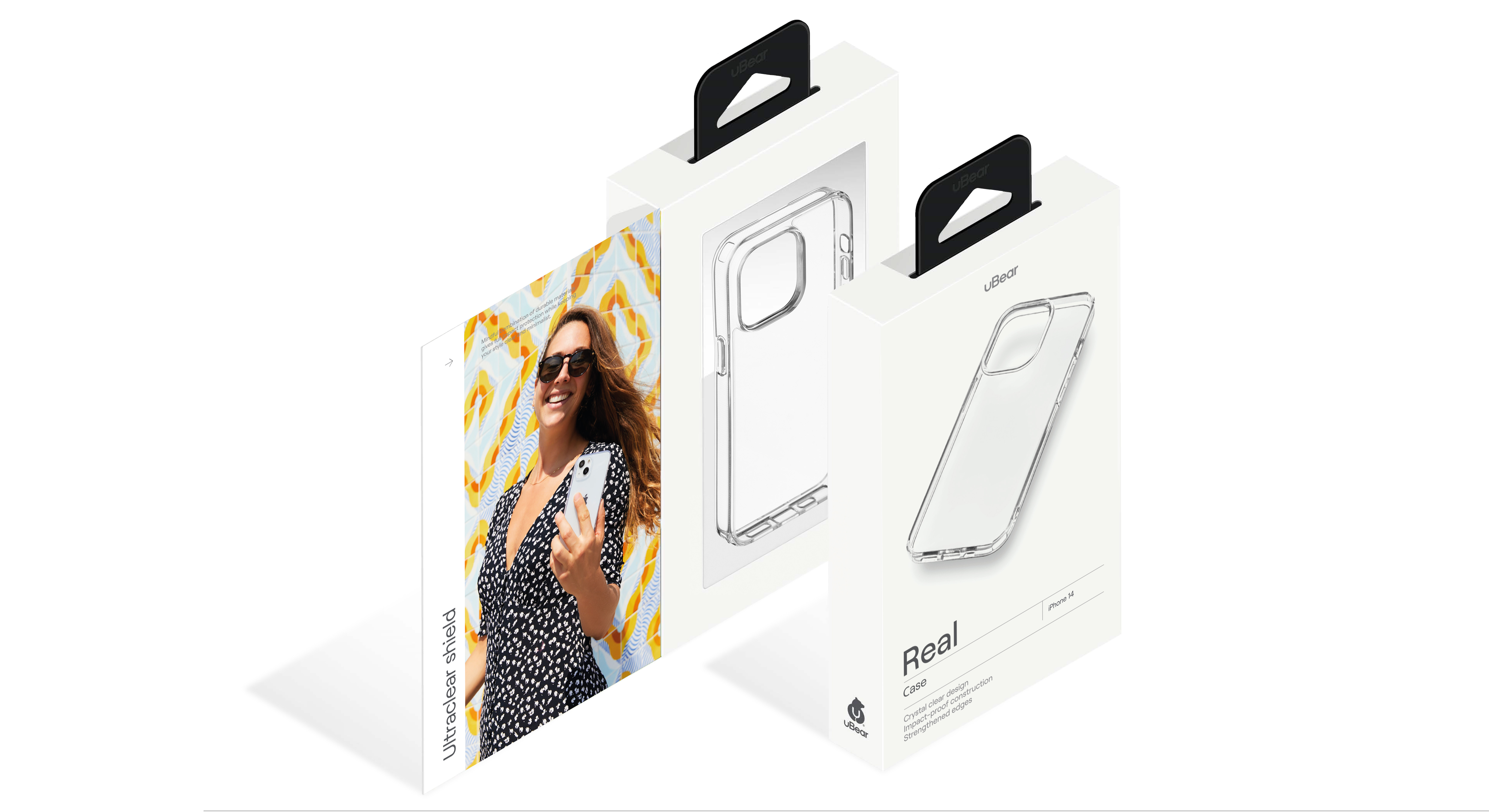 Чехол защитный uBear Real Case для iPhone 14, усиленный, прозрачный