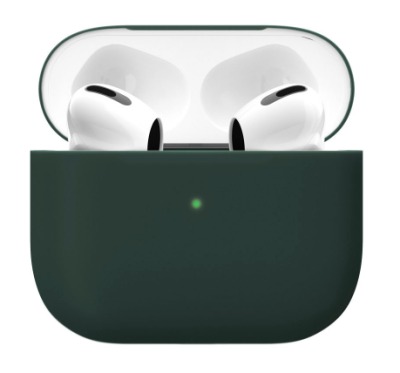 Чехол силиконовый VLP Soft Touch для AirPods 3, темно-зеленый