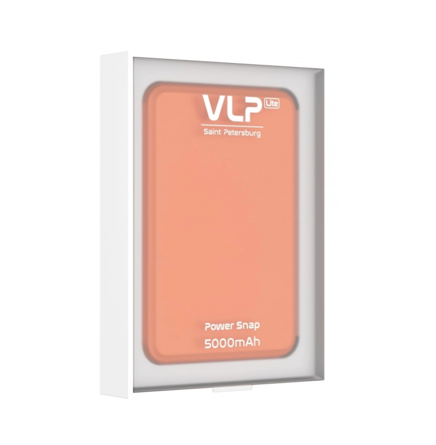 Фото Внешний аккумулятор VLP Power Snap 5000 mAh, оранжевый На фото изображено Внешний аккумулятор VLP Power Snap 5000 mAh, оранжевый