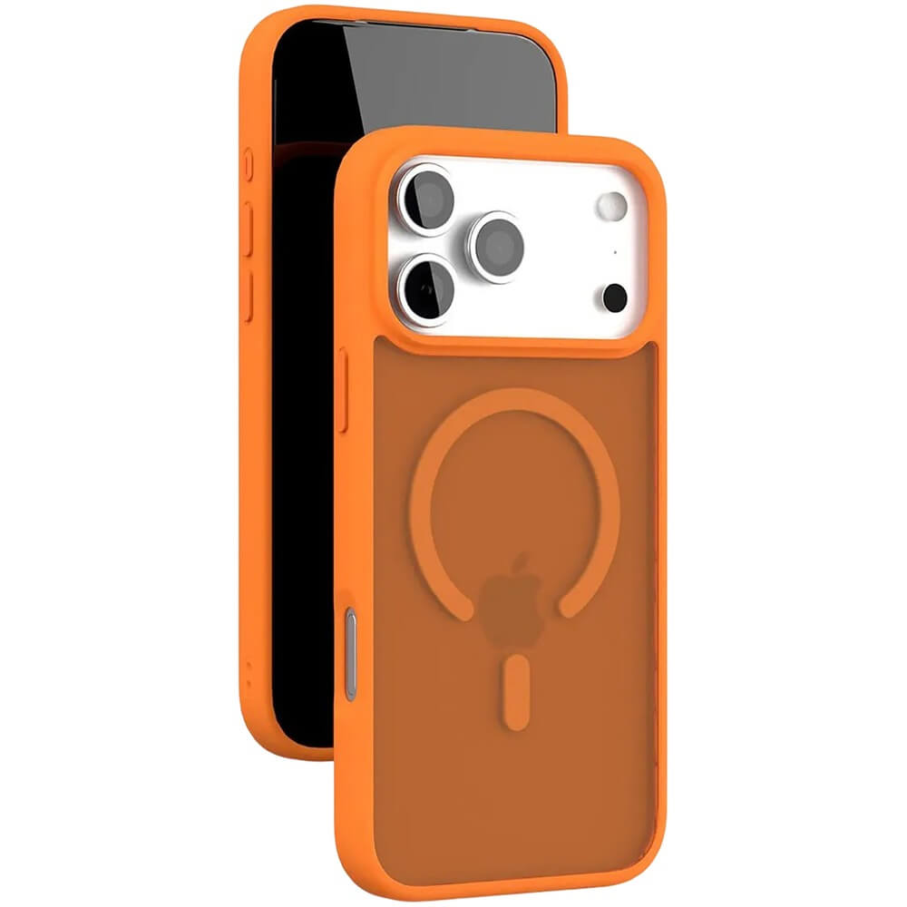 На фото изображено Чехол защитный VLP LITE Bloom Case с MagSafe для iPhone 17 Pro Max, оранжевый