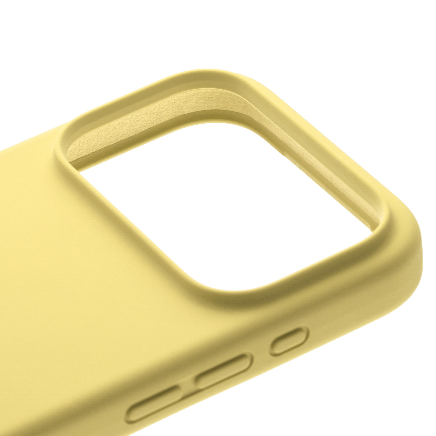 На фото изображено Чехол защитный uBear Touch Mag Case для iPhone 17 Pro, MagSafe, светло-жёлтый