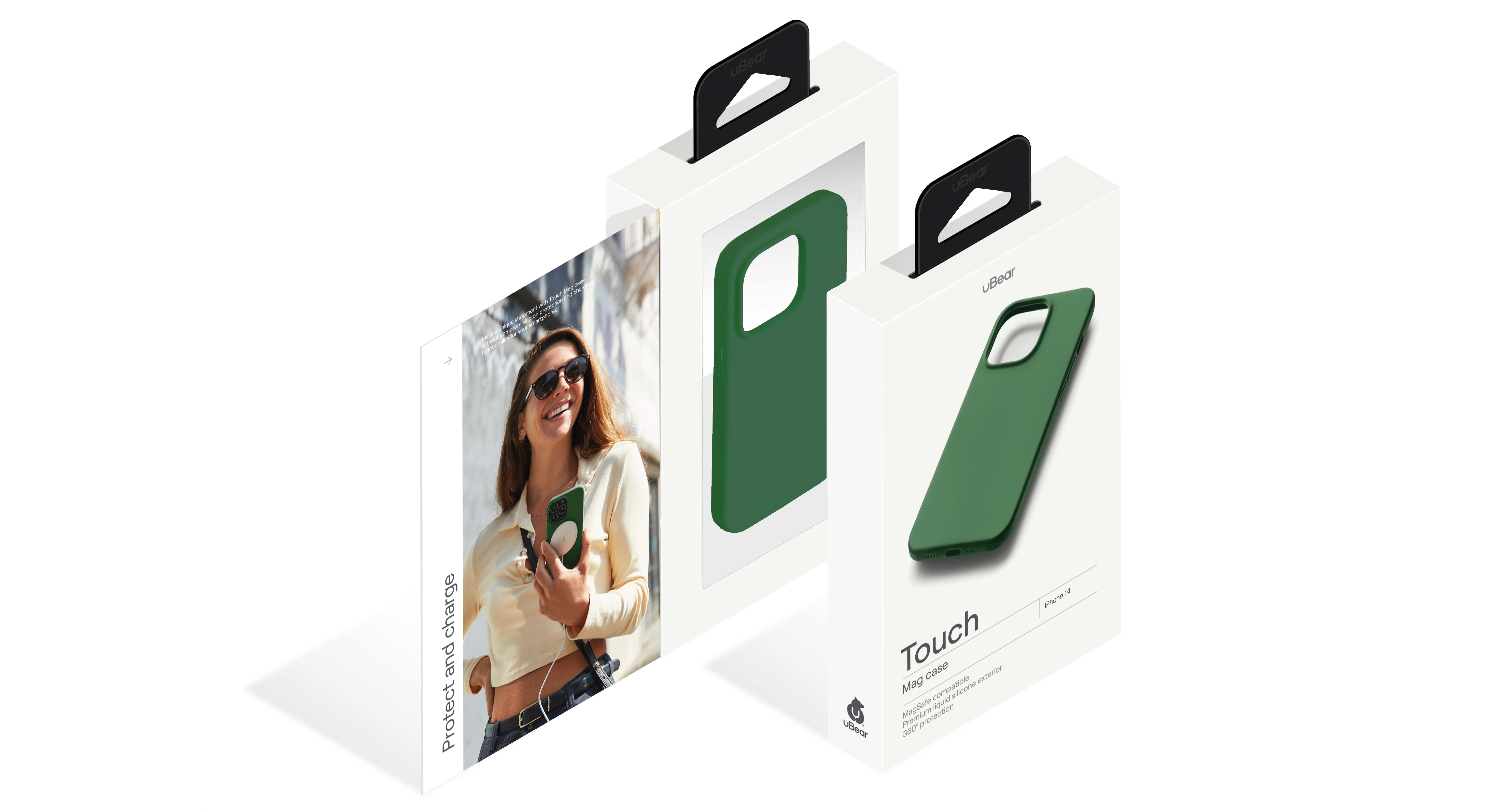 Чехол защитный uBear Touch Mag Case для iPhone 14, зелёный