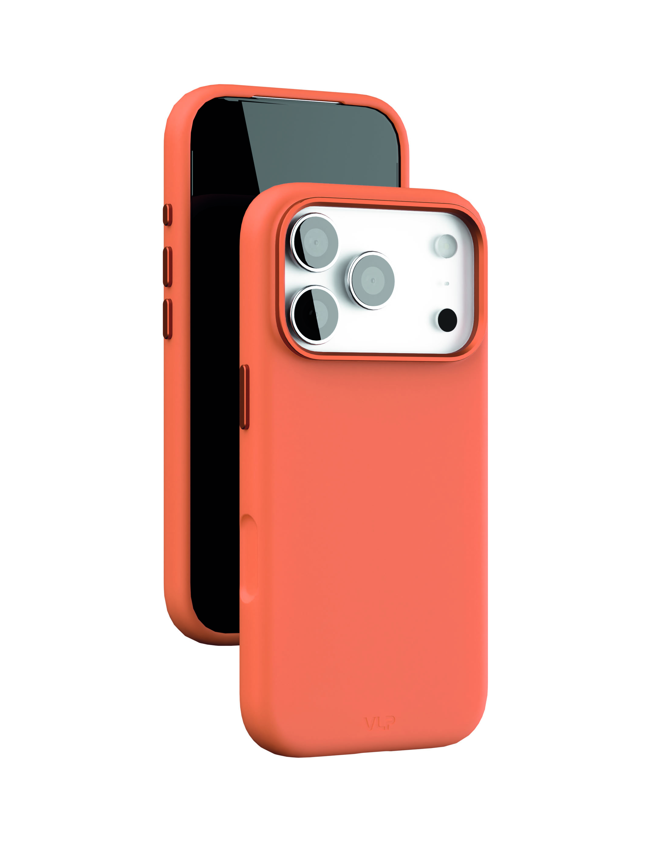 На фото изображено Чехол защитный VLP Aster Pro Case с MagSafe для iPhone 17 Pro, оранжевый