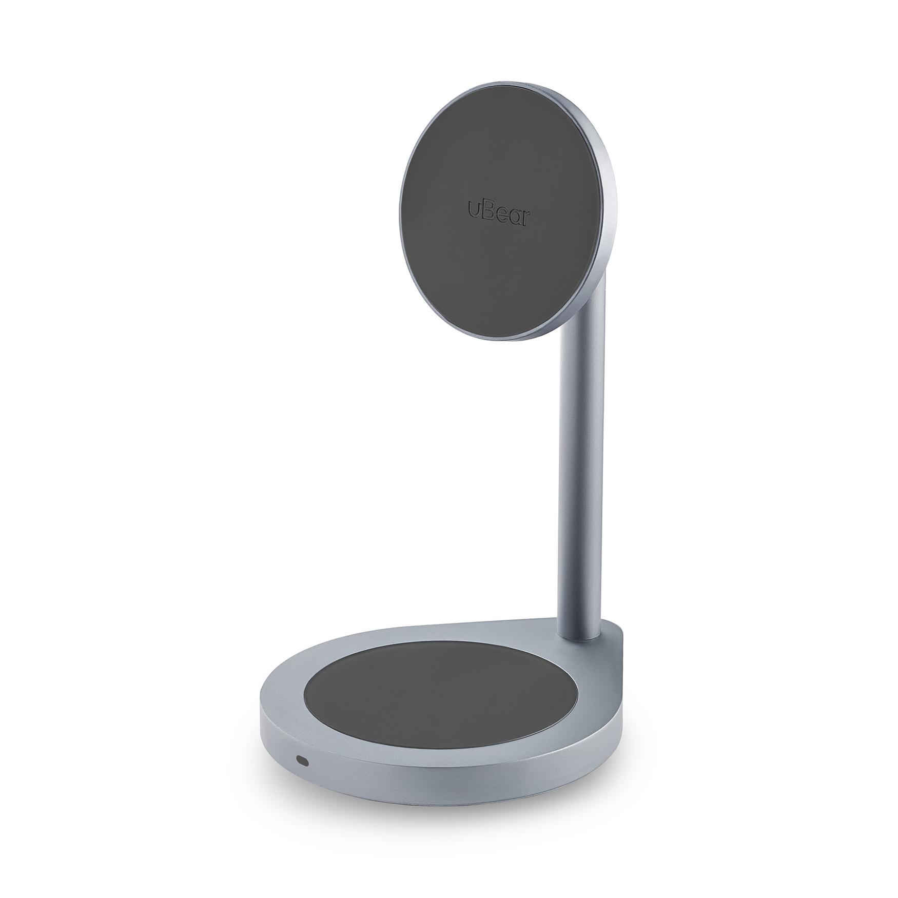 Беспроводное зарядное устройство uBear Stage, 2в1, MagSafe совместимое, серый