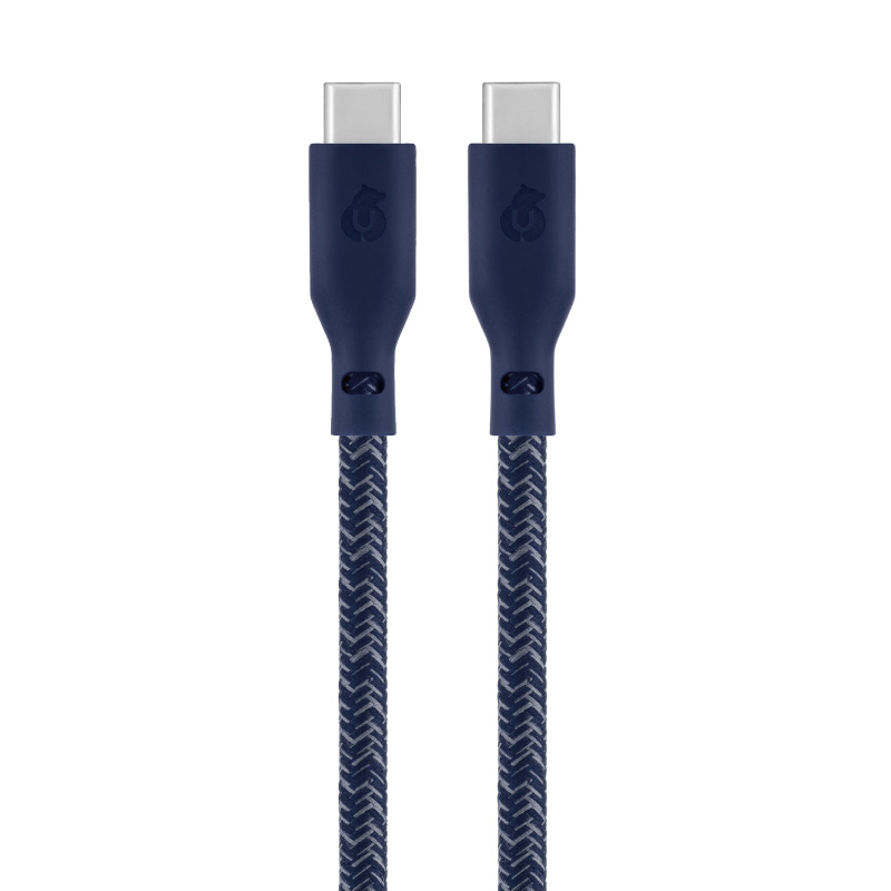 Зарядный кабель uBear Trend, USB-C/USB-С, 1,2м, синий Зарядный кабель uBear Trend, USB-C/USB-С, 1,2м, синий
