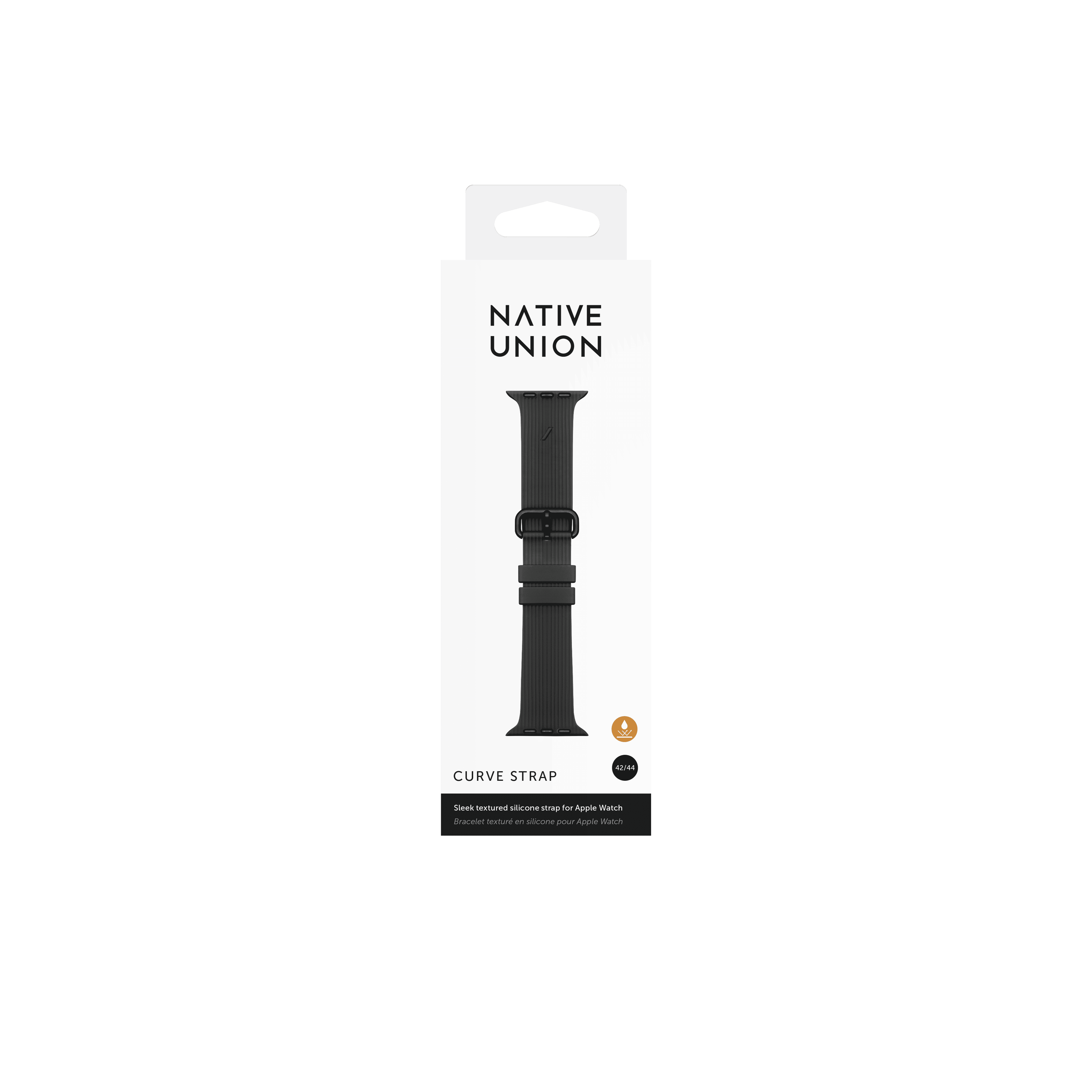Ремешок Native Union для Apple Watch 44мм, cиликоновый, черный