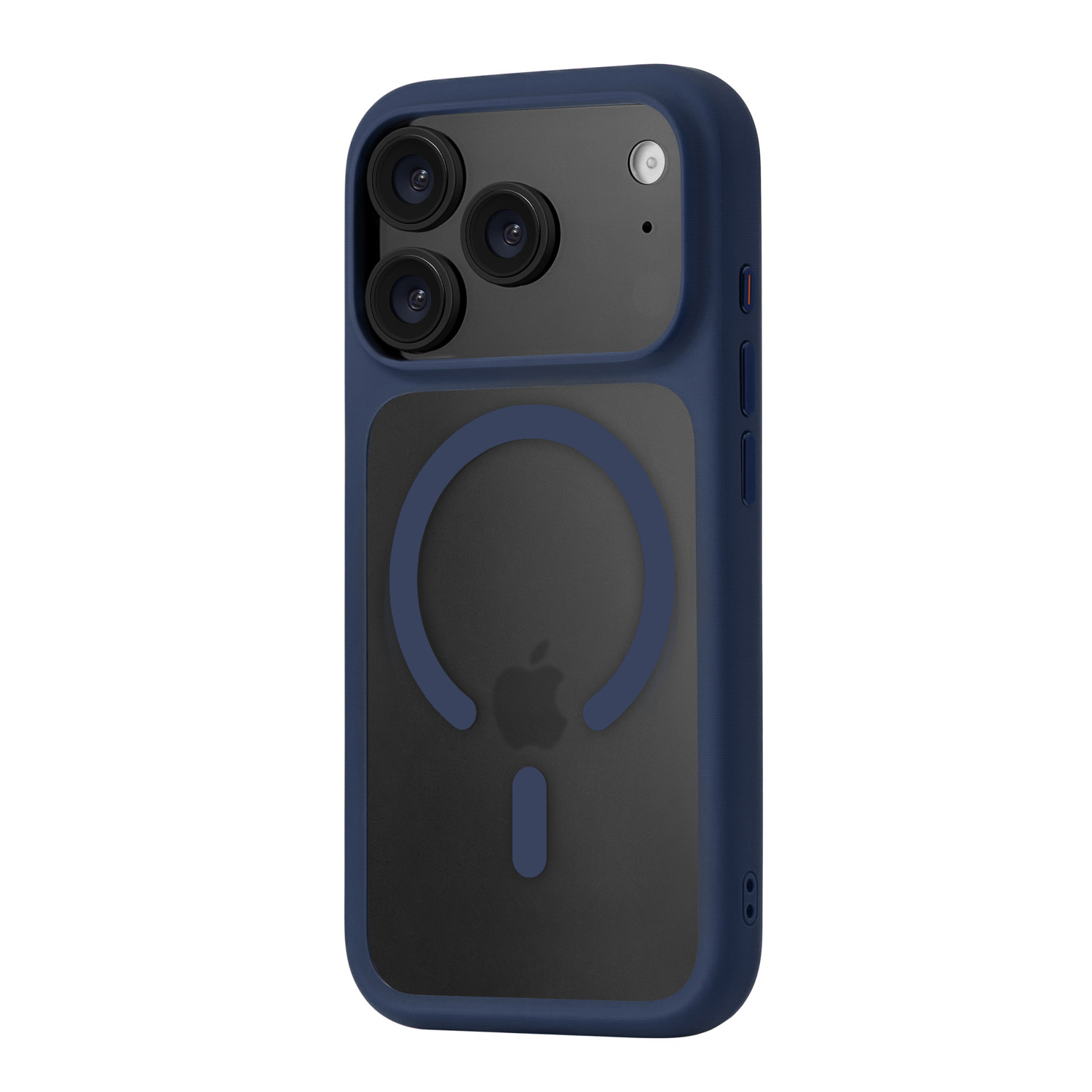 На фото изображено Чехол защитный uBear Shade Case для iPhone 17 Pro, MagSafe, синий