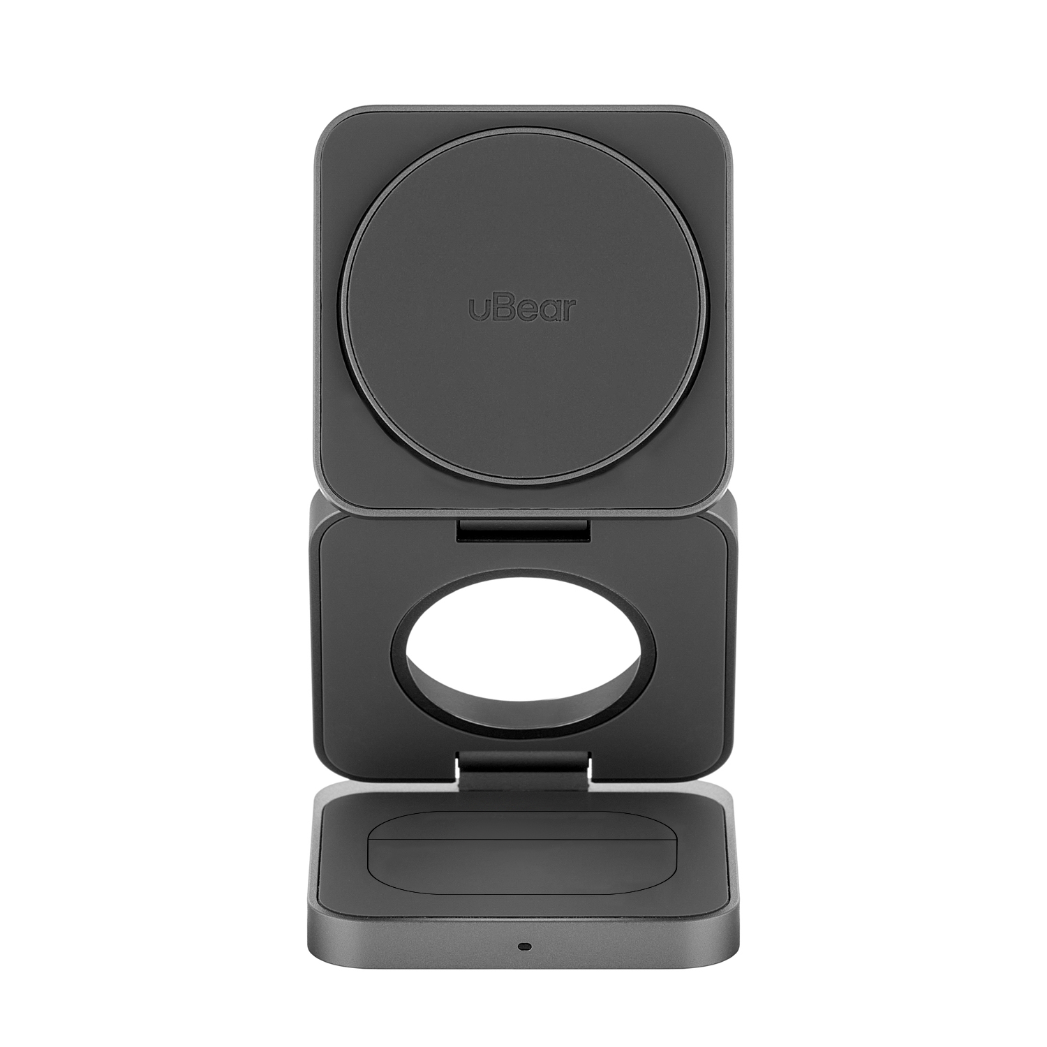 Беспроводное зарядное устройство uBear Balance с поддержкой MagSafe, серый