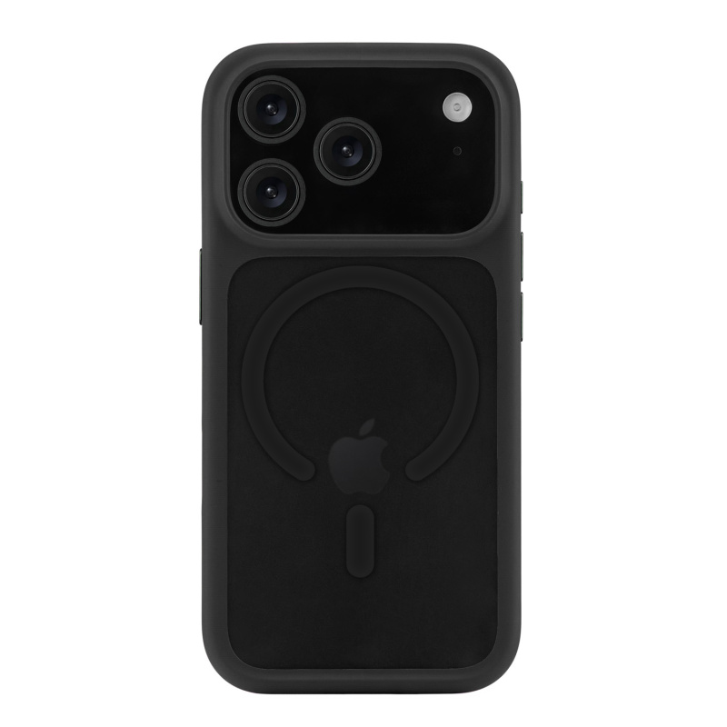 На фото изображено Чехол защитный uBear Shade Case для iPhone 17 Pro, MagSafe, чёрный