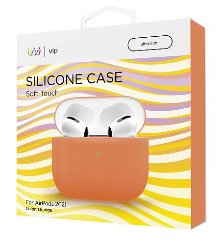 Чехол силиконовый VLP Soft Touch для AirPods 3, оранжевый