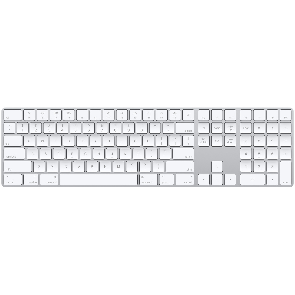 Клавиатура Apple Magic Keyboard с цифровой панелью для Mac, серебристый Клавиатура Apple Magic Keyboard с цифровой панелью для Mac, серебристый