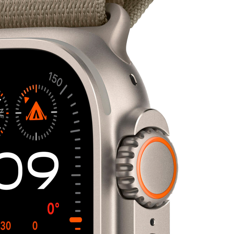 Apple Watch Ultra 2 GPS + Cellular, 49 мм, корпус из титана, ремешок Alpine цвет оливковый, L