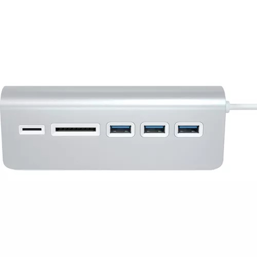 USB-хаб и кардридер Satechi Aluminum USB 30 Hub & Card Reader, серебряный