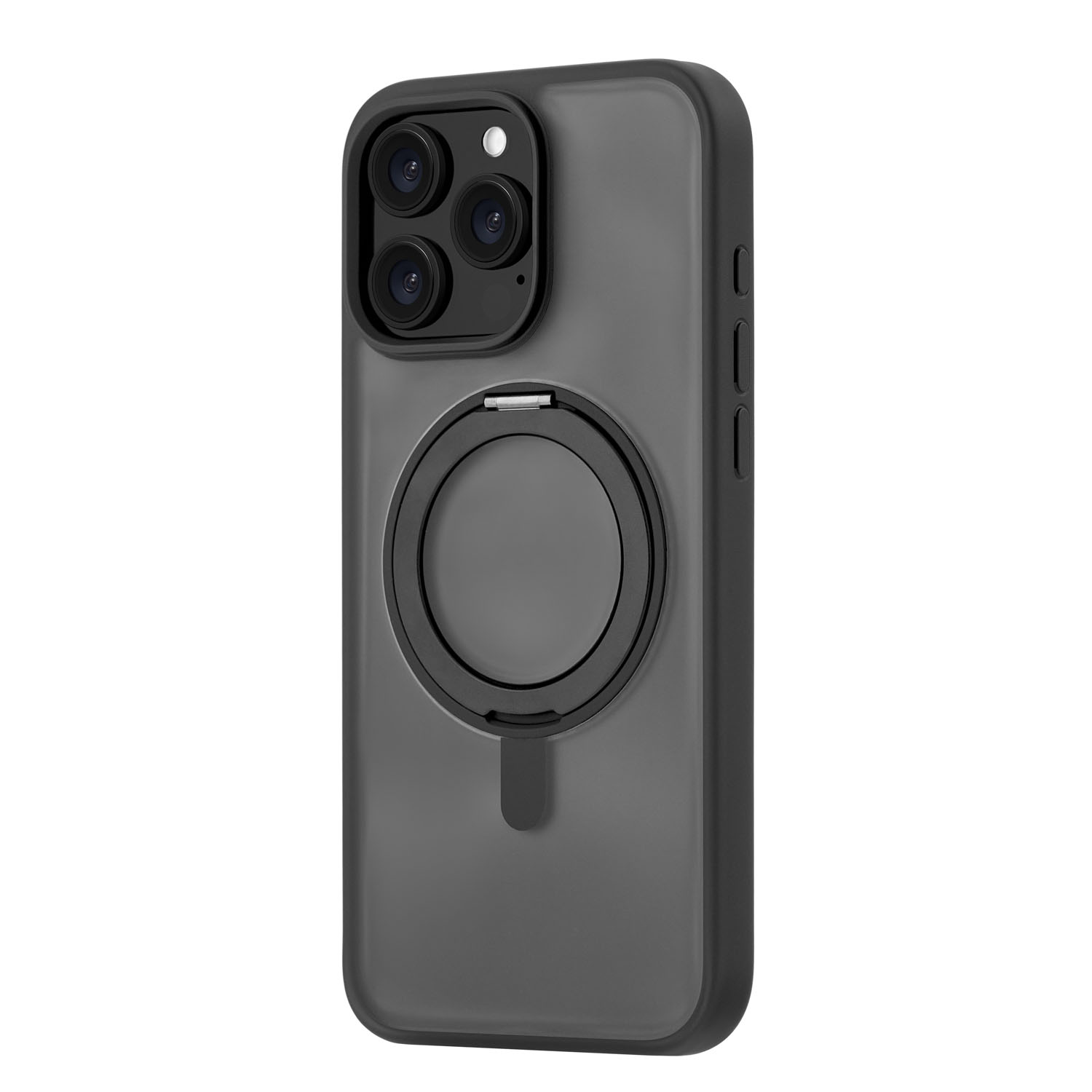 Чехол защитный uBear Clip 360 Mag Case для iPhone 16 Pro Max, с магнитной подставкой, черный