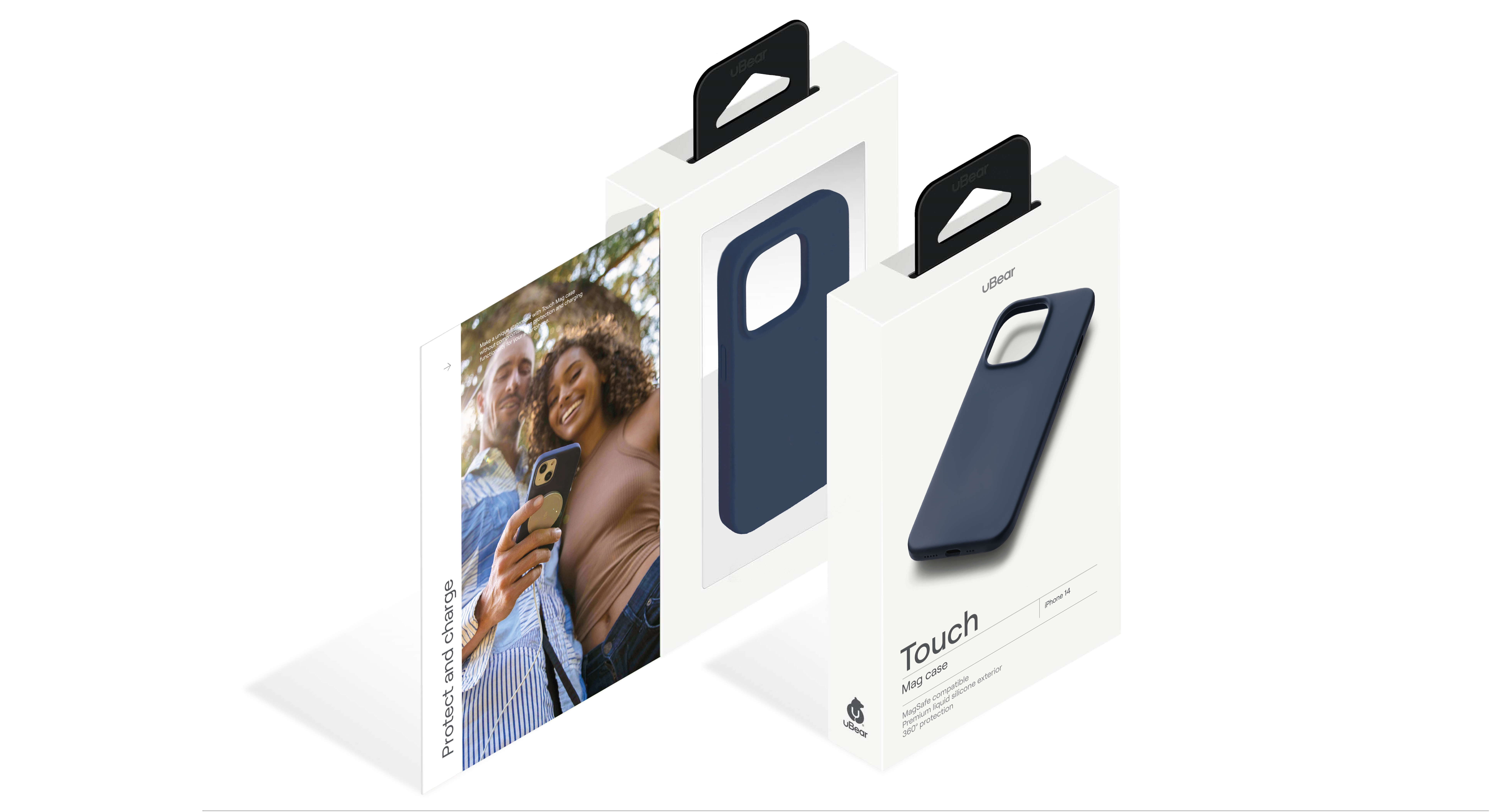 Чехол защитный uBear Touch Mag Case для iPhone 14, тёмно-синий