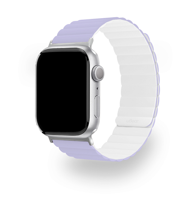 Ремешок uBear Mode для Apple Watch S/M (38, 40, 41 мм), лавандовый/белый Ремешок uBear Mode для Apple Watch S/M (38, 40, 41 мм), лавандовый/белый
