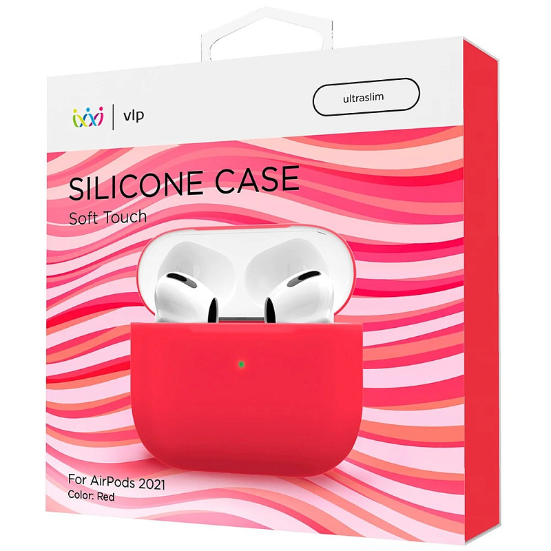 Чехол силиконовый VLP Soft Touch для AirPods 3, красный