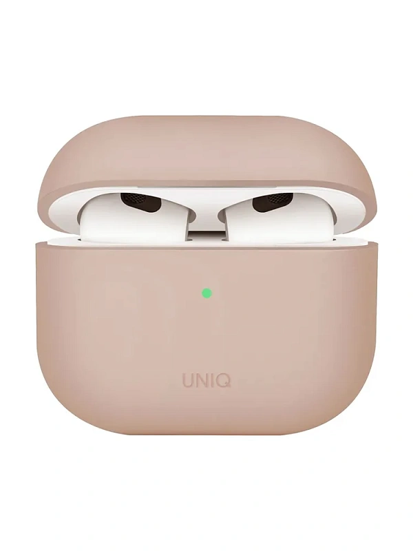 Защитный чехол Uniq Lino Silicone Case для Airpods 4, розовый