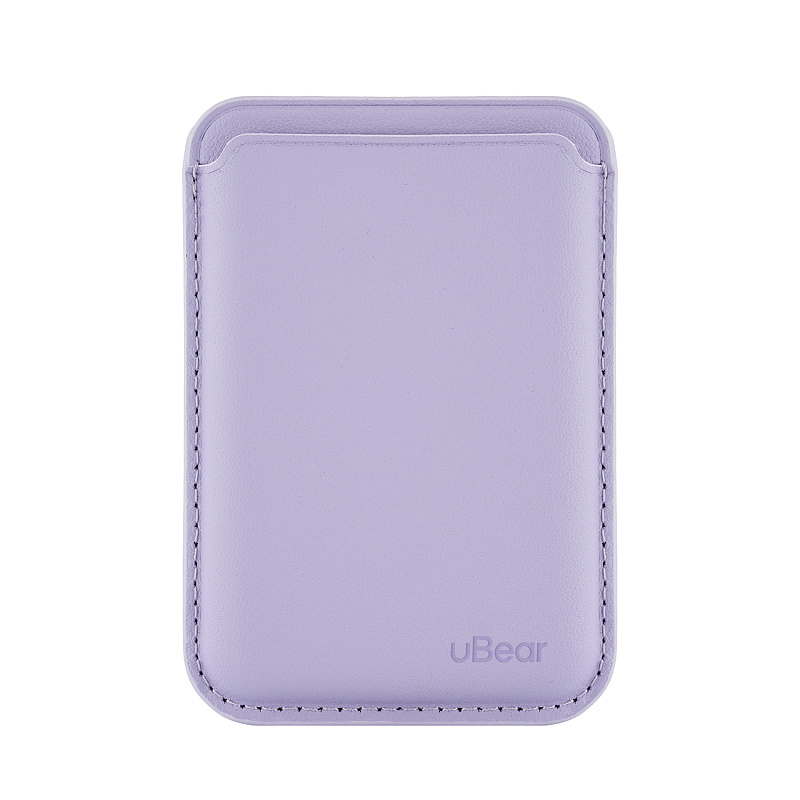 Магнитный кардхолдер uBear Leather Shell, фиолетовый