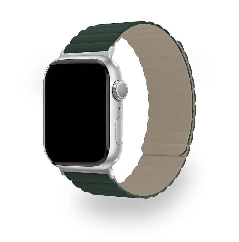 Ремешок uBear Mode для Apple Watch S/M (38, 40, 41 мм), зелёный/серый Ремешок uBear Mode для Apple Watch S/M (38, 40, 41 мм), зелёный/серый