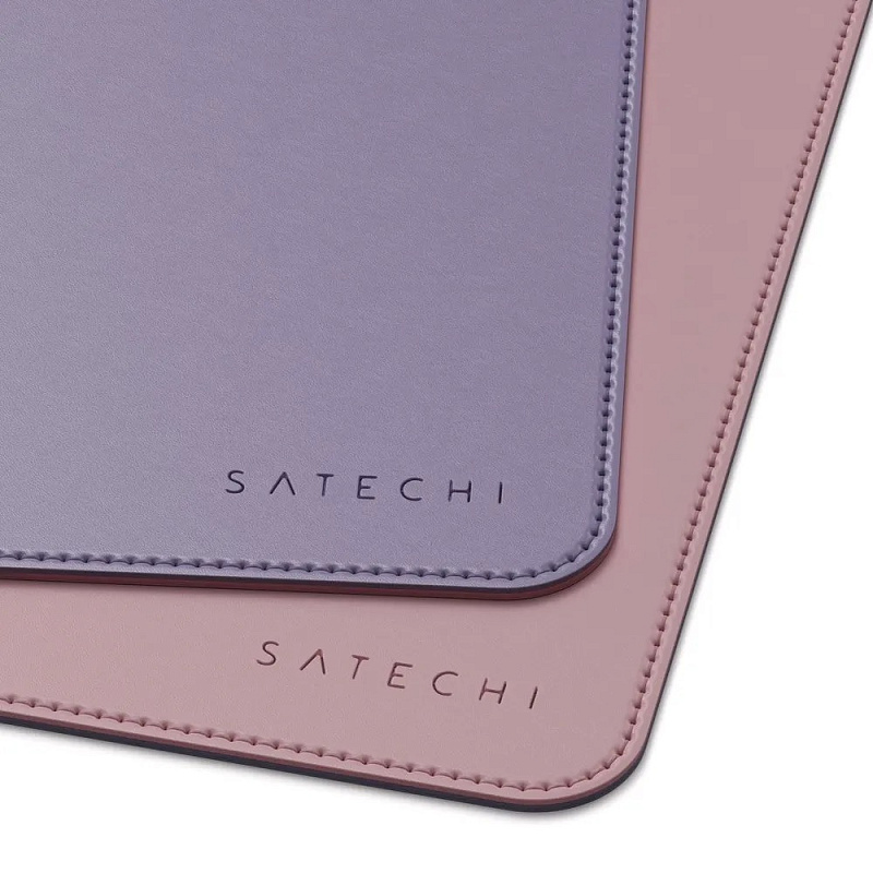 Коврик Satechi Dual Side ECO-Leather Deskmate, розовый/фиолетовый Коврик Satechi Dual Side ECO-Leather Deskmate, розовый/фиолетовый
