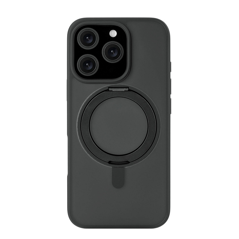 Чехол защитный uBear Clip 360 Mag Case для iPhone 16 Pro, с магнитной подставкой, черный Чехол защитный uBear Clip 360 Mag Case для iPhone 16 Pro, с магнитной подставкой, черный
