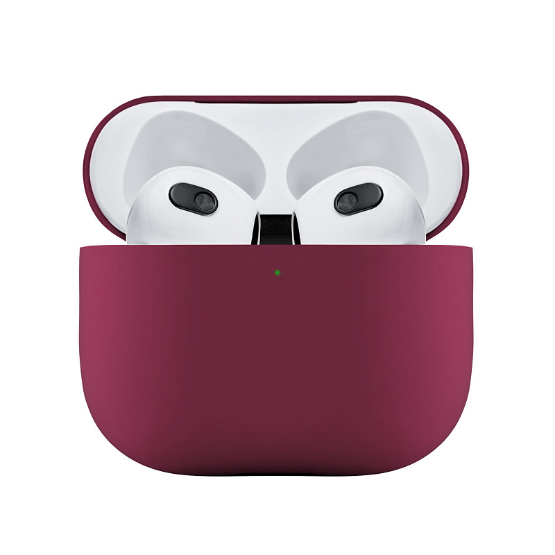 Ультратонкий силиконовый чехол Touch Case для AirPods 3, тёмно-фиолетовый