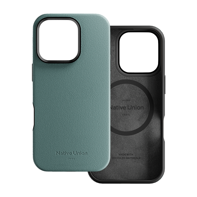 Чехол Native Union Active Case MagSafe для iPhone 16 Pro, зелёный сланец